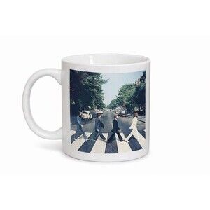 The Beatles Abbey Road Coffee Mug White Ceramic Cup Logo Chip